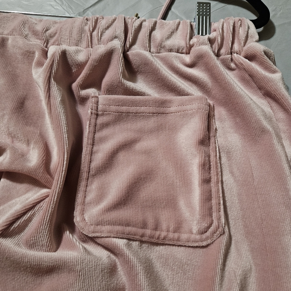 Truth by Republic Pink Velour Jogger Pants with Drawstring Waist Size Medium - Picture 14 of 14